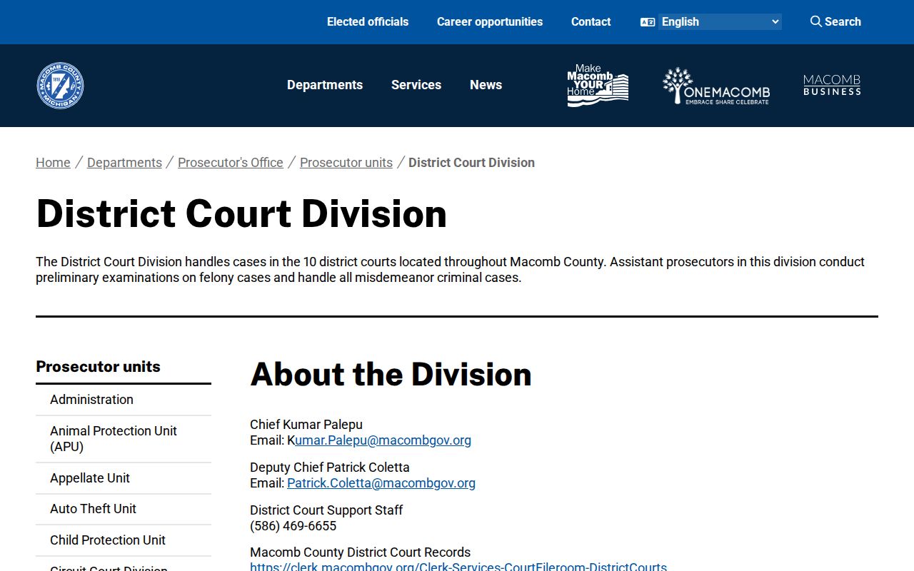 Macomb County residents directory district court directory
