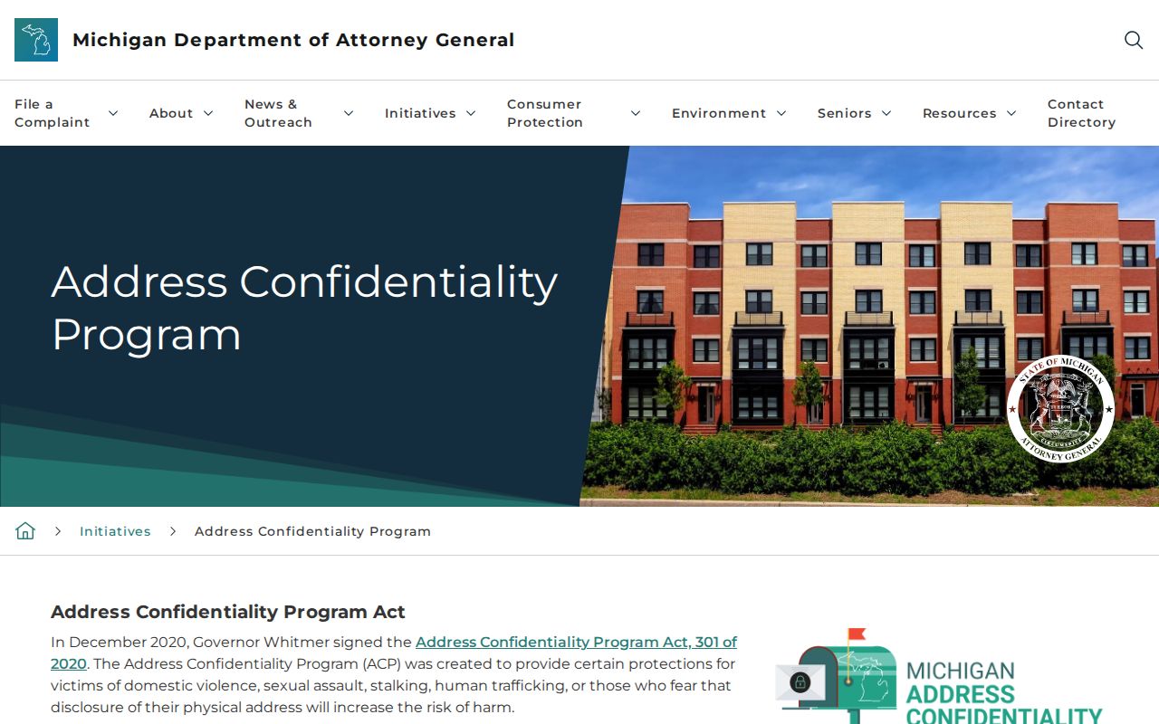 Macomb County residents directory Michigan address confidentiality program