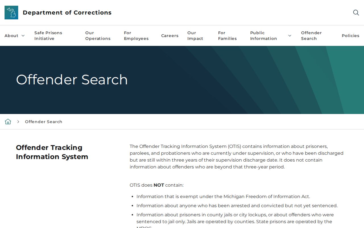 Macomb County resident lookup reference for the Michigan OTIS offender locator