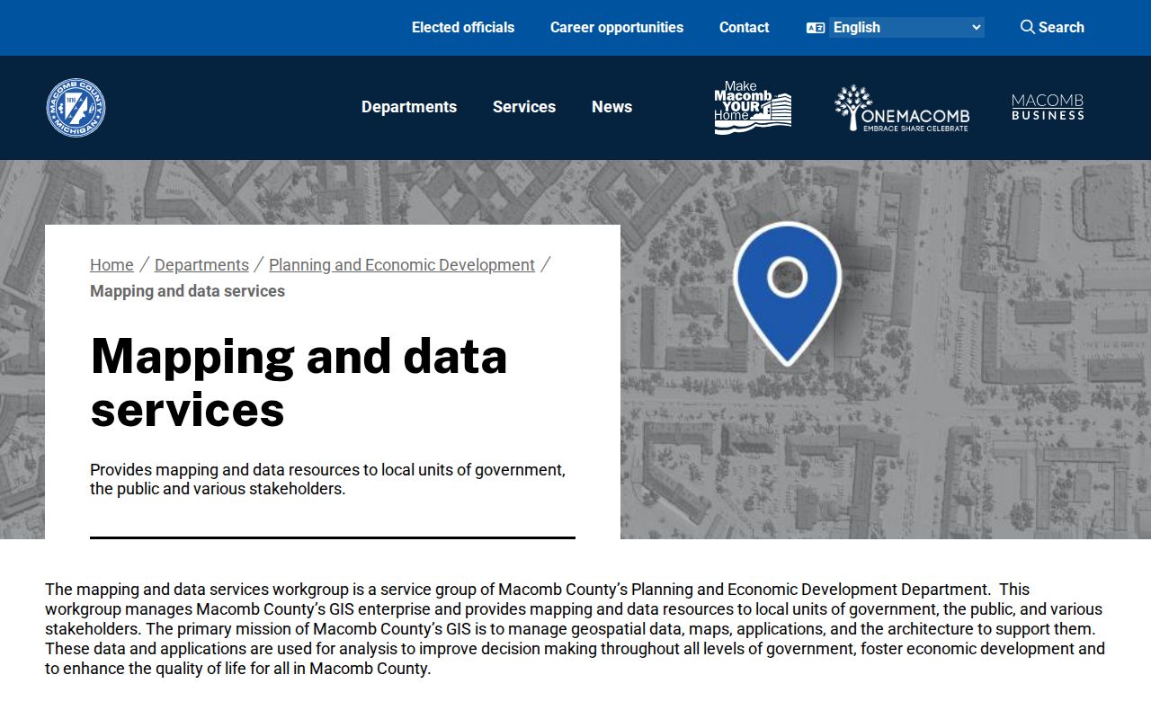 Macomb County ZIP code directory source for county mapping and parcel geography